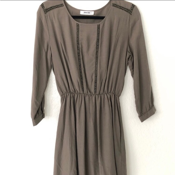 Anine Bing Olive Green Mini Dress - Picture 3 of 9